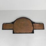 Art Deco mirror with faceted cut glass in a steel frame, 1930s