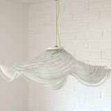 Vintage Murano lamp / swirl glass chandelier / unique hanging lamp 1980's