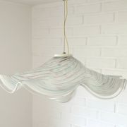 Vintage Murano lamp / swirl glass chandelier / unique hanging lamp 1980's