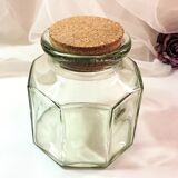 Octagonal glass jar