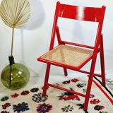 Folding chair wood and canage
