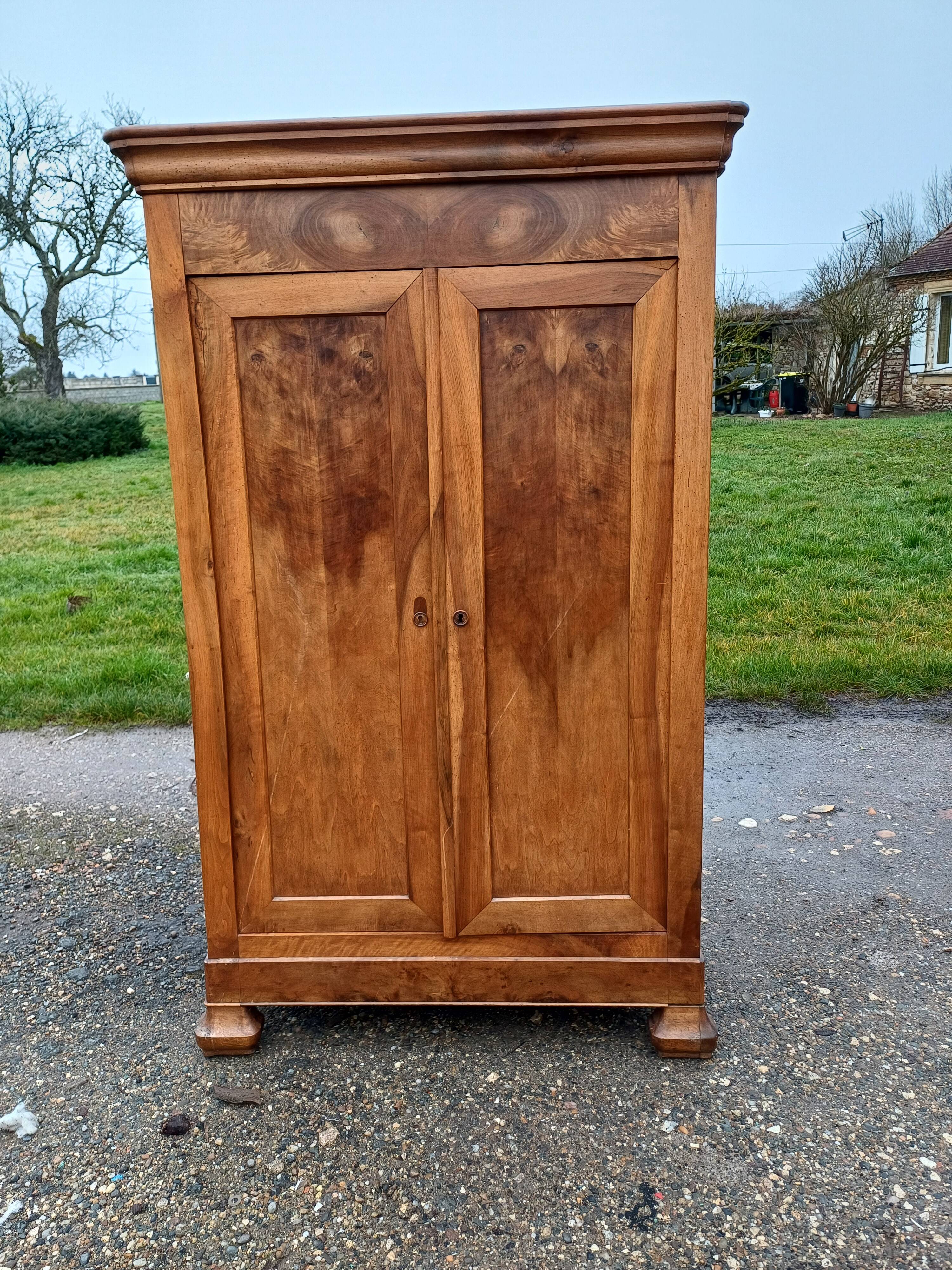 Louis Philippe Walnut Wardrobe 19th Century