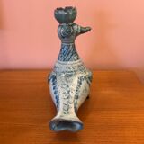 Ccandleholder in blue ceramics