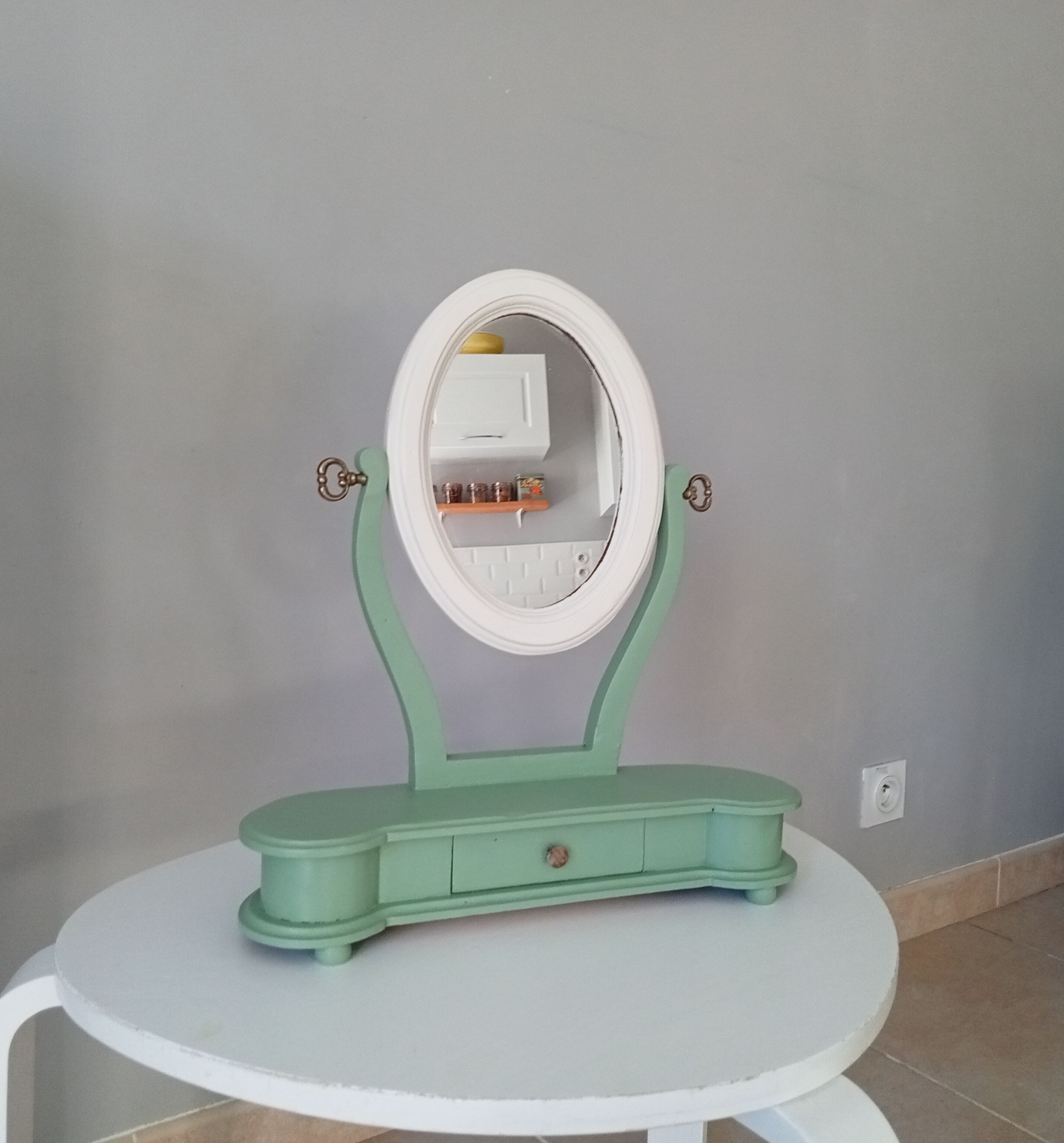 Vintage psyche table mirror 70s/80s