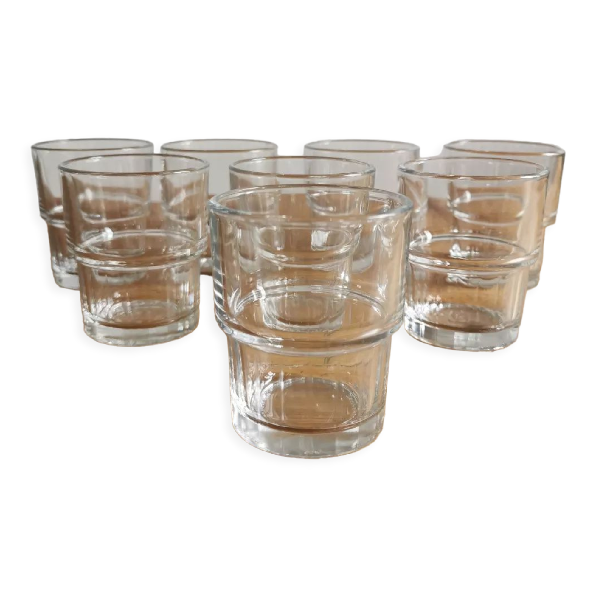 Service of 8 stackable glasses