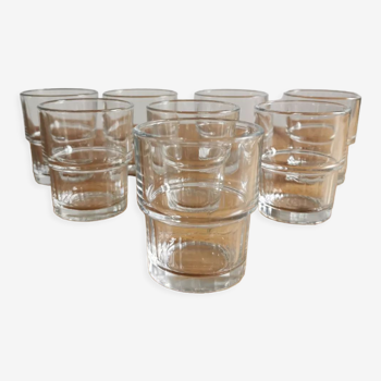 Service of 8 stackable glasses