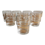 Service of 8 stackable glasses