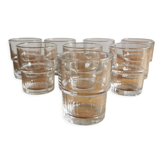 Service of 8 stackable glasses