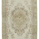 Turkish hand-knotted decorative 1970s beige carpet 170 cm x 295 cm