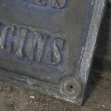 Antique street sign, cast iron, 19th century