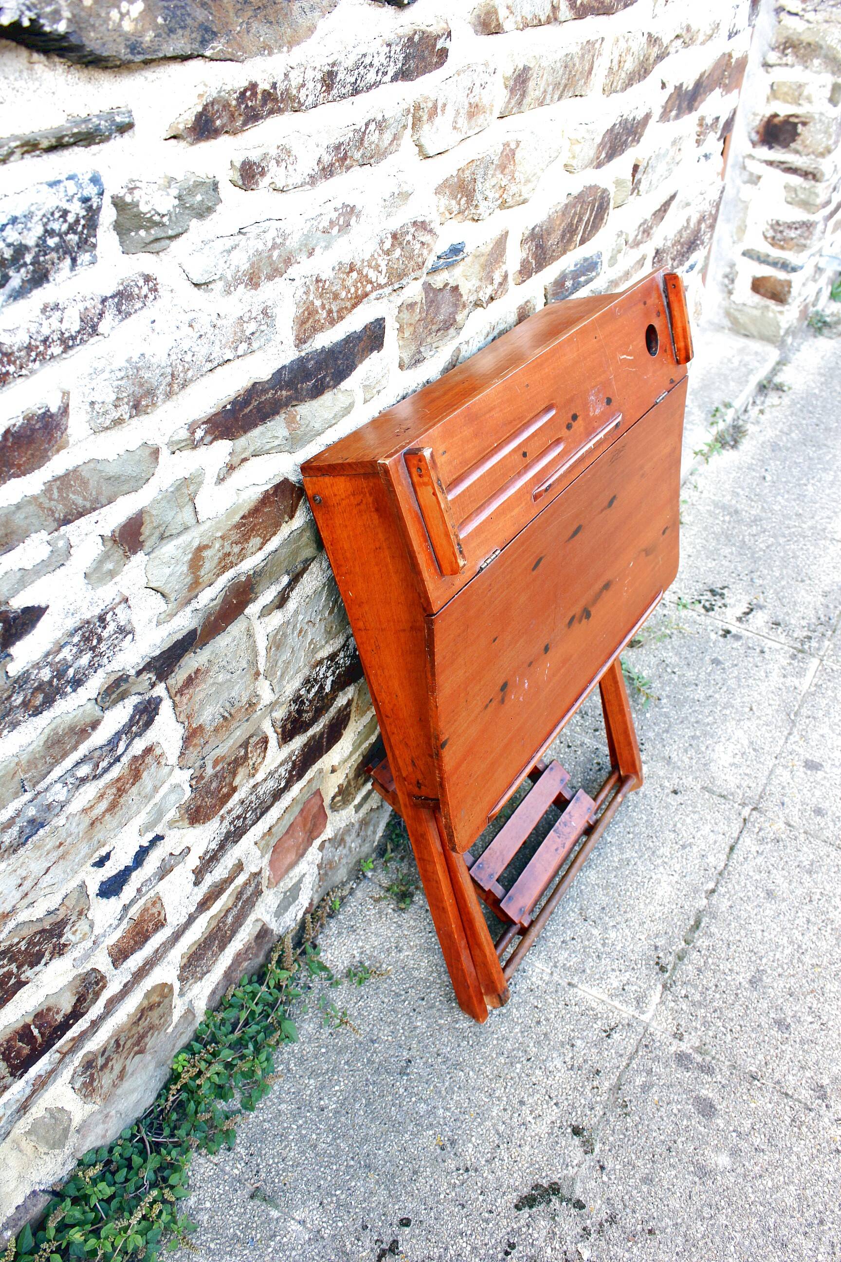 Claire Pampo vintage folding wooden children's desk from the 50s