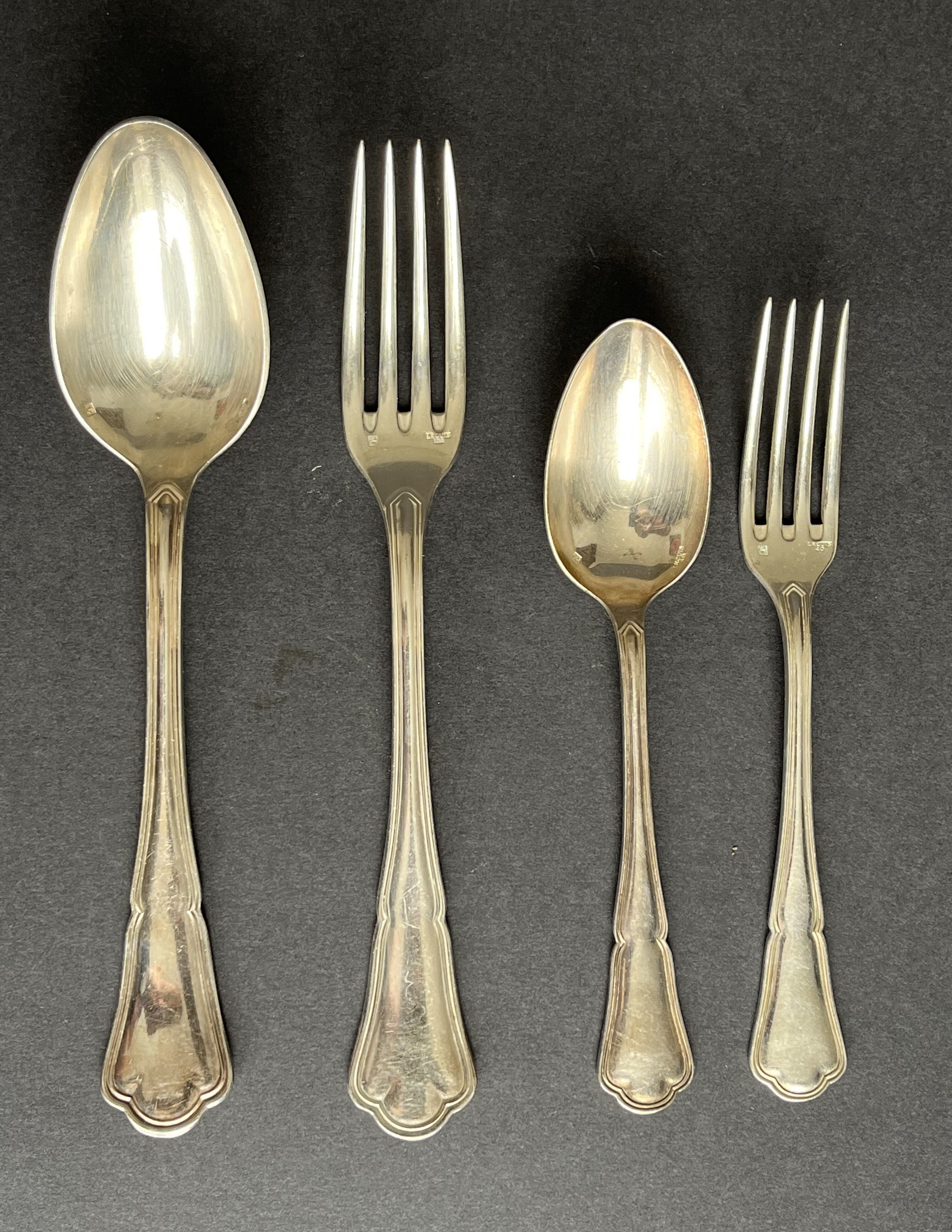 Housewife Ercuis in silver metal