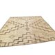 Vintage leather and reed Tuareg mat