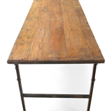 Teak and metal folding table