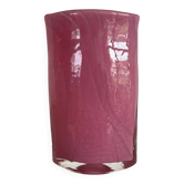 Vintage pink glass paste vase