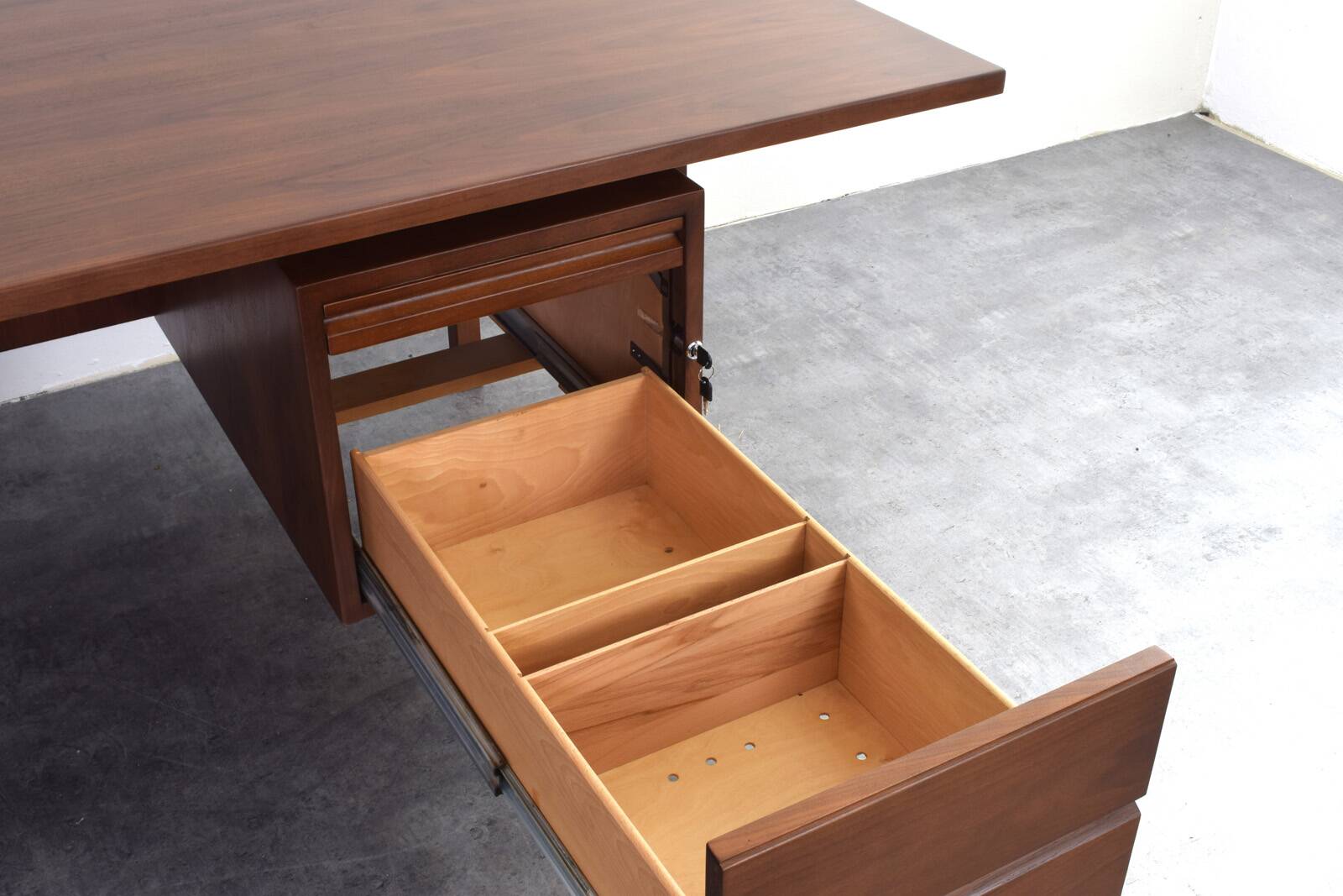 Mid-Century Large American Walnut Executive Desk