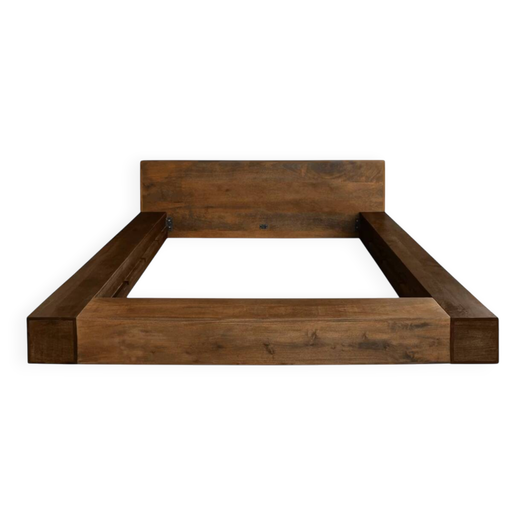 Solid wood bed