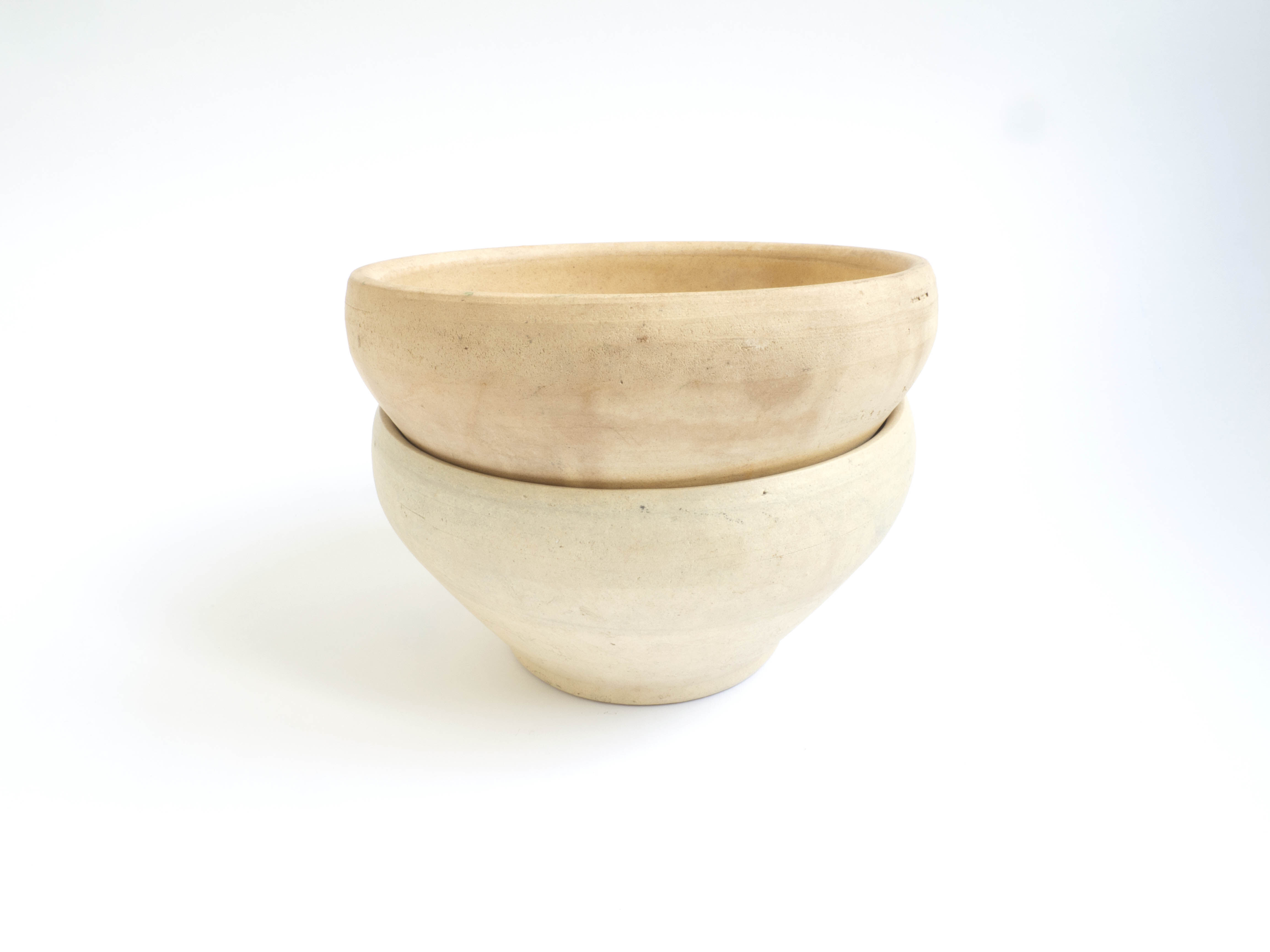 Lot of old sandstone bowls