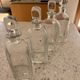 Set 4 Baccarat crystal whisky carafes. Rare Vologne model, created in 1995.