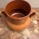 Old pot with handles in glazed Provençal pottery