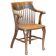 English captain's armchair Ralph Johnson in oak and leather.