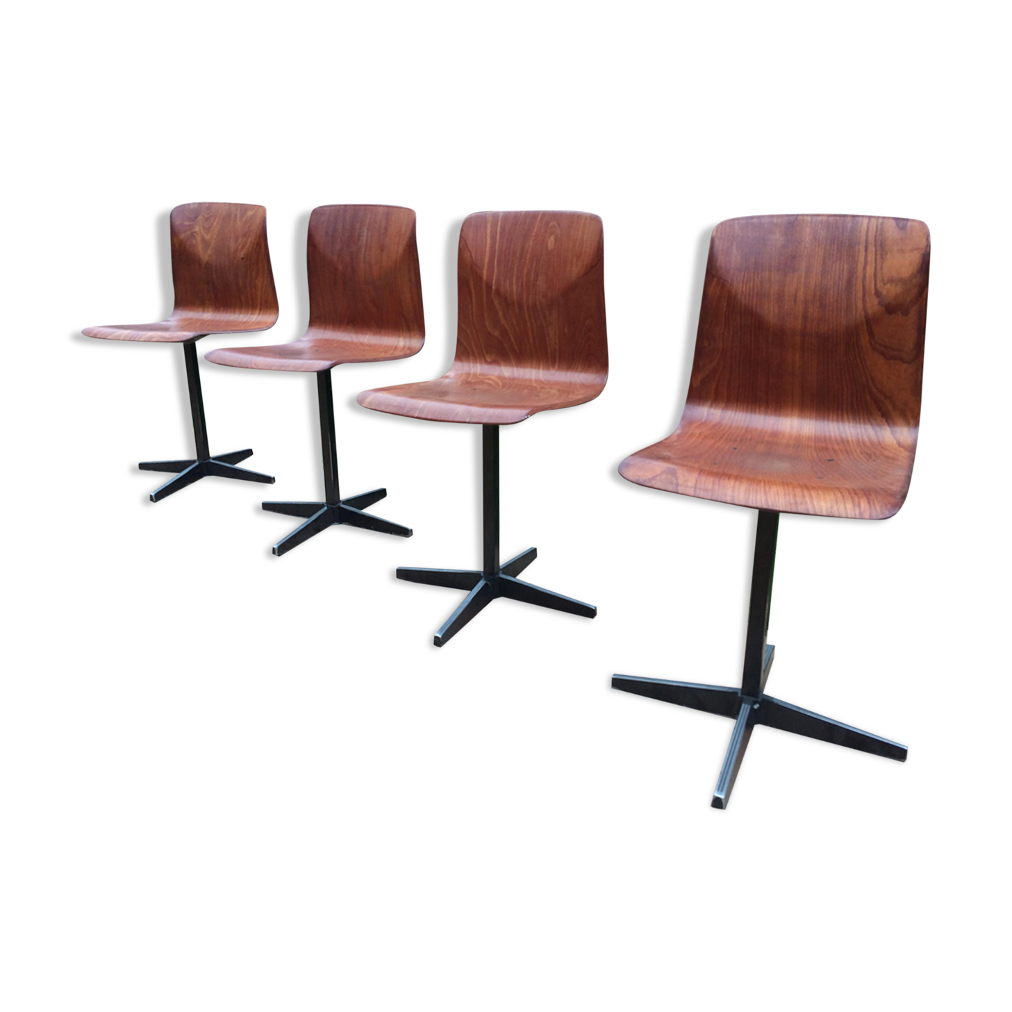 4 chaises Pagholz havane