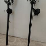 Pair of wrought iron wall sconces, 1950