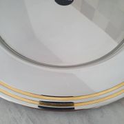 Alessi Ettore Sottsass / Serving plate in stainless steel 18/10 and gold NG5100