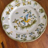Moustiers plate signed lallier