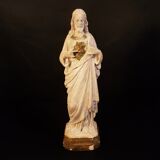 Plaster statue Sacred Heart of Jesus