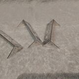 10 silver-plated metal knife and card holders, art deco style, Rabier