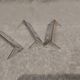 10 silver-plated metal knife and card holders, art deco style, Rabier
