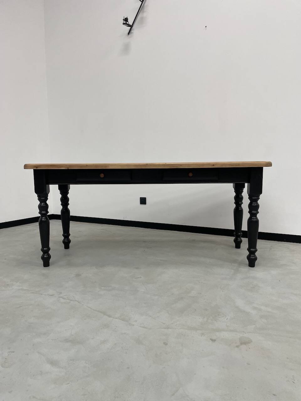 Farm table desk turned legs