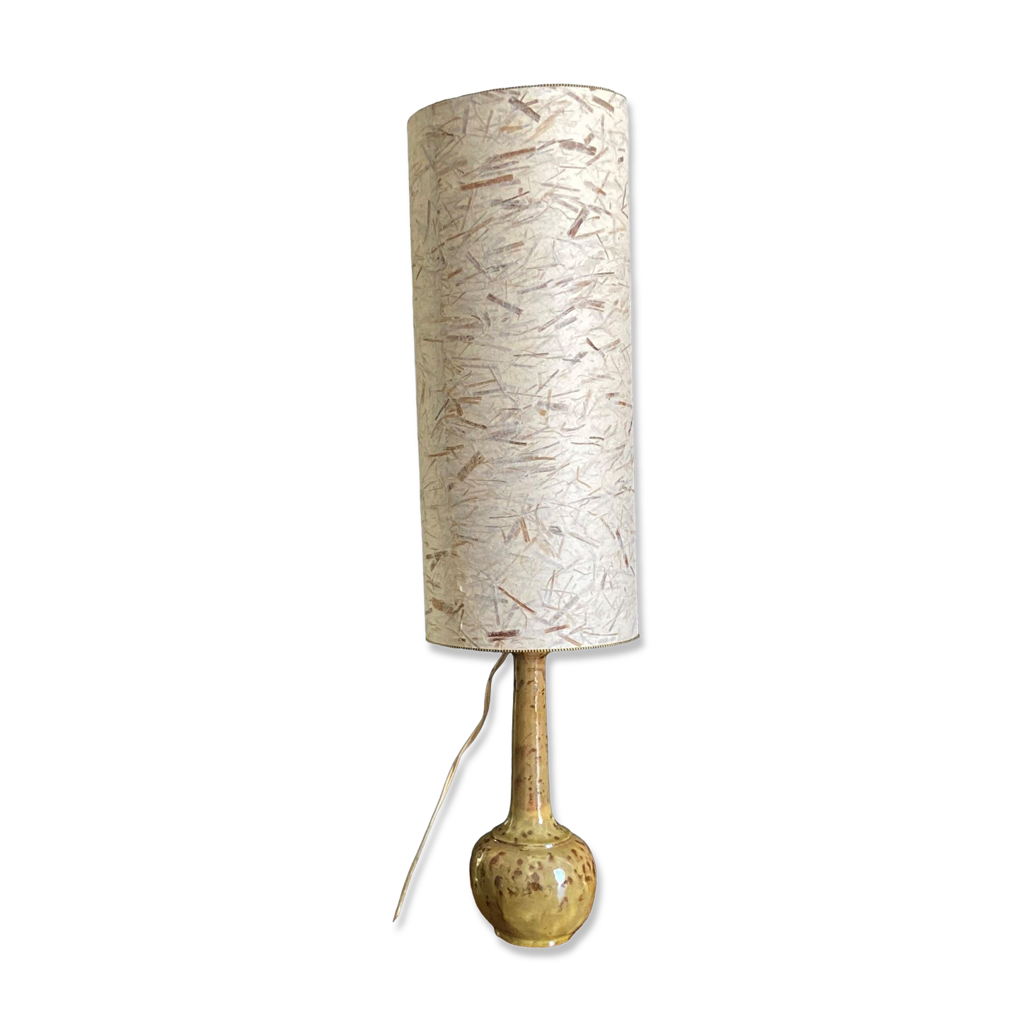 Lampe vintage céramique tuilerie normande Comptet Bavent 50 60 vintage