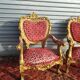 paire de fauteuils d'apparat en bois doré