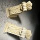 Moulded plaster bookends