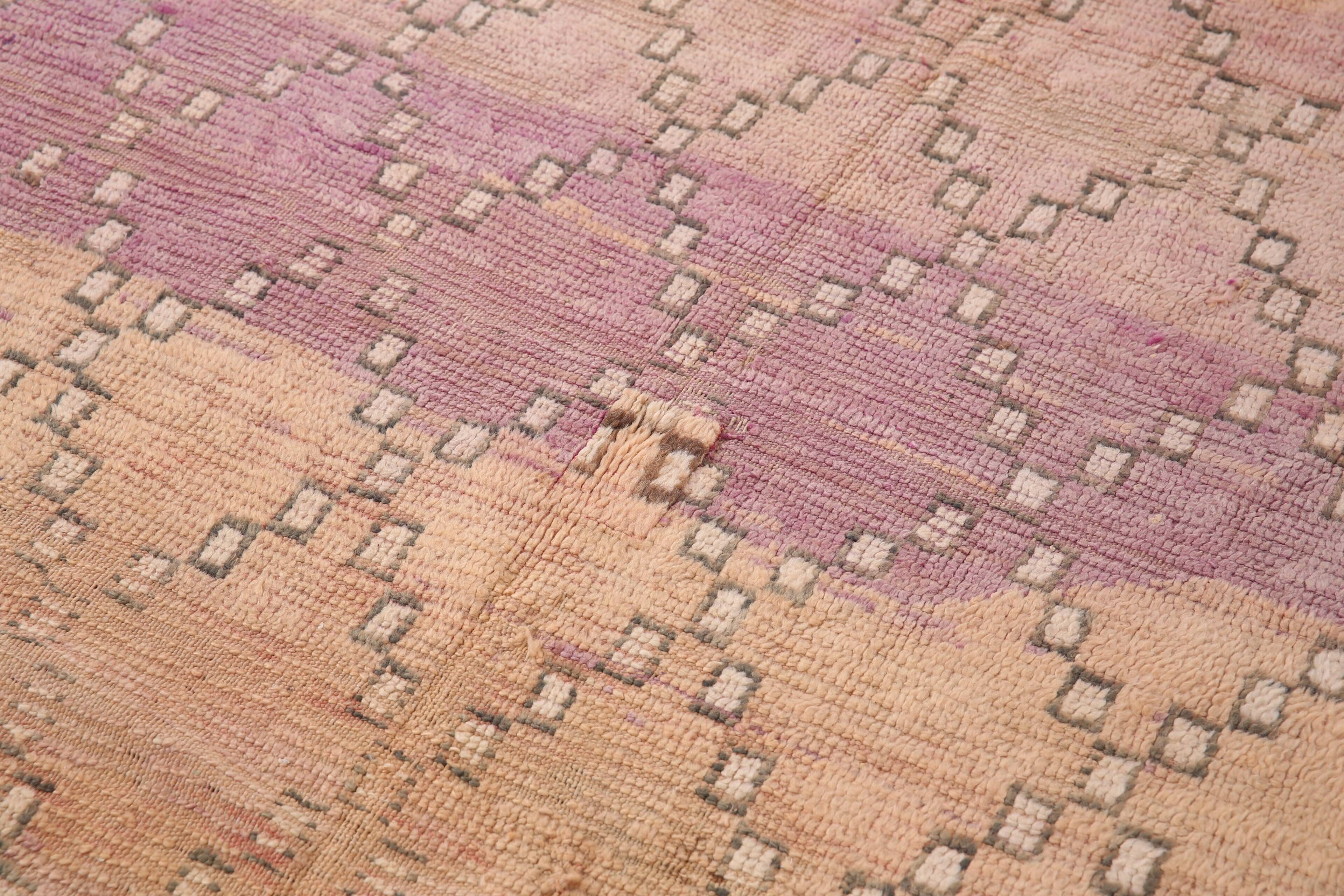 Peach Vintage Moroccan rug 164 x 308 cm - Berber Wool Rug - Handmade Rug