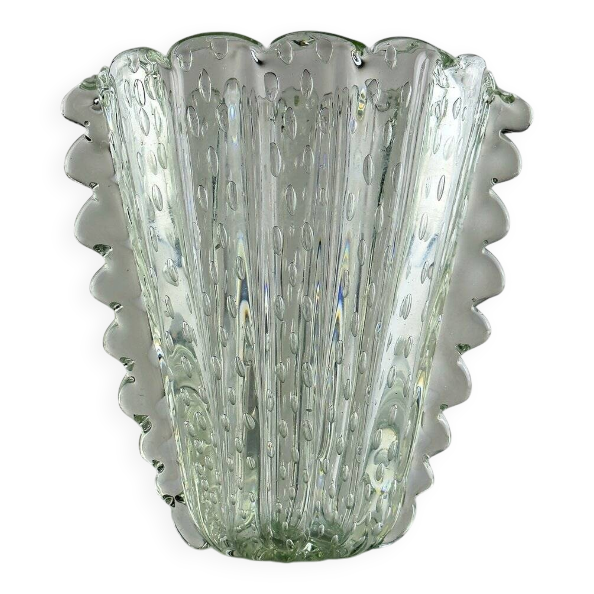 Vintage Murano glass vase by Barovier & Toso, Italy 1930-40s