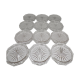 12 under crystal glasses in their original box 1950