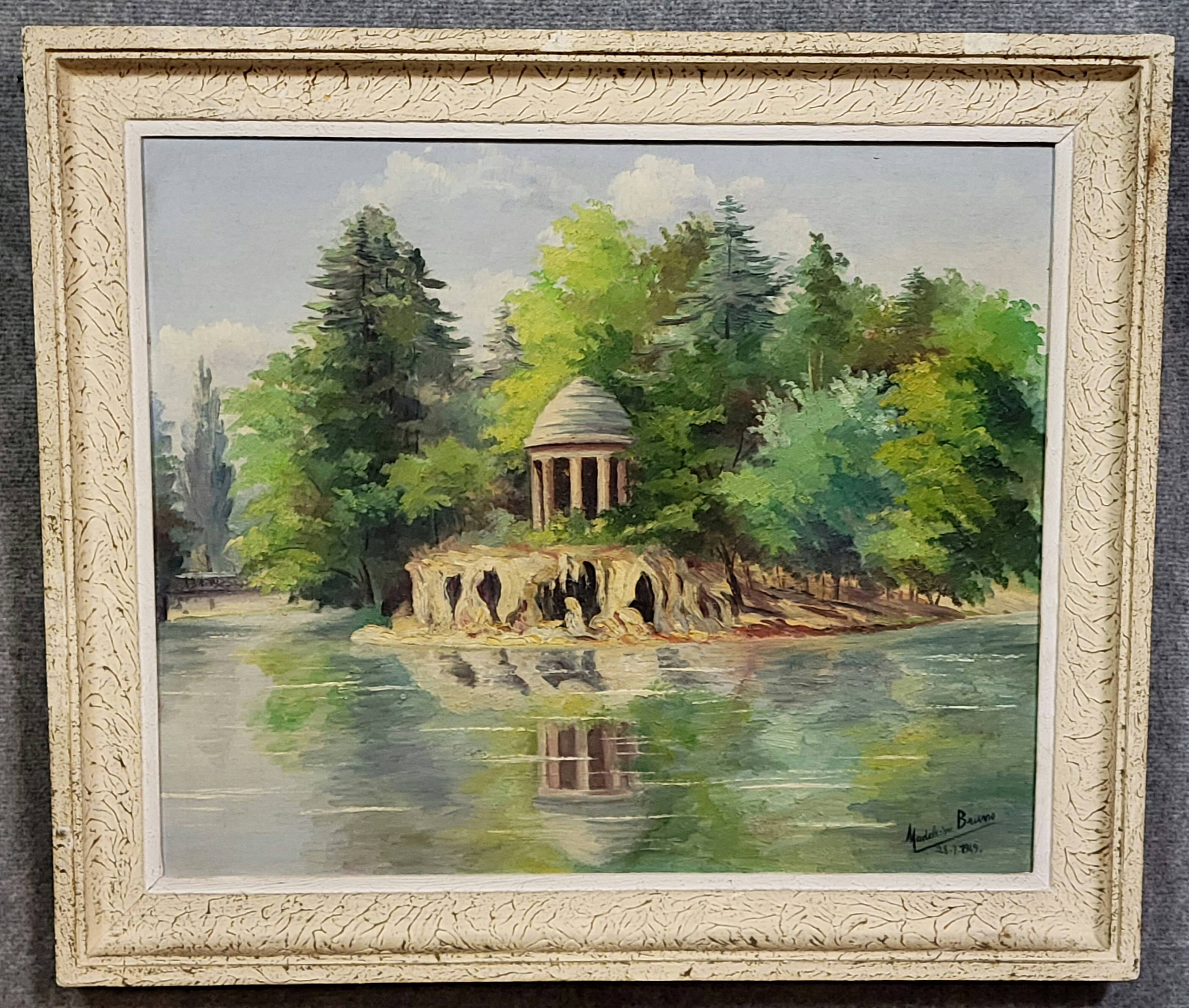 Madeleine Bruno: an old painting depicting a bucolic landscape.
