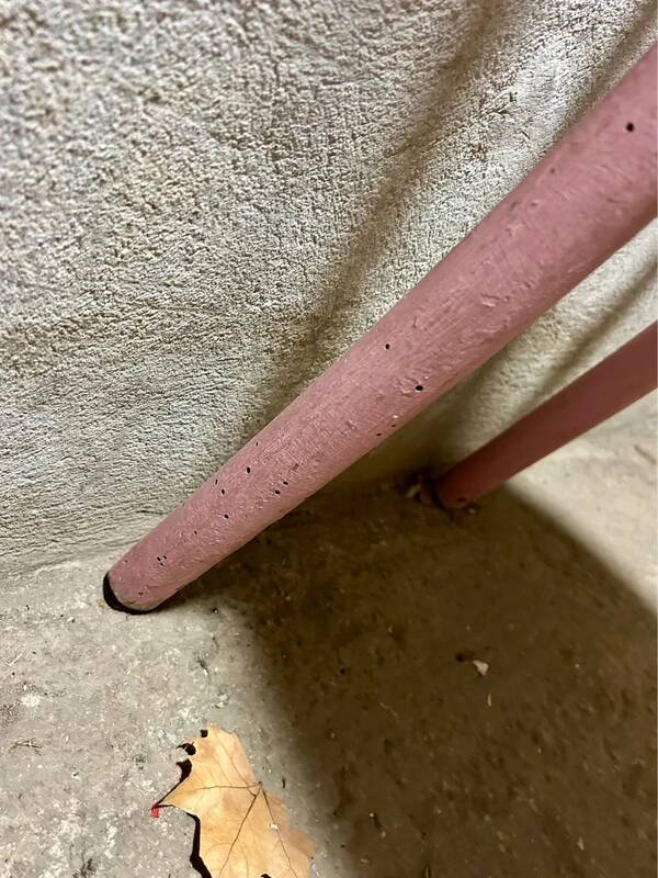 Chaise bistrot rose imparfaite