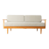 Wilhelm Knoll mid-century sofa, 1950s, cherry wood, reupholstered