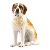Figurine chien Saint-Bernard en céramique