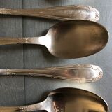 Batch of silver metal tablespoons