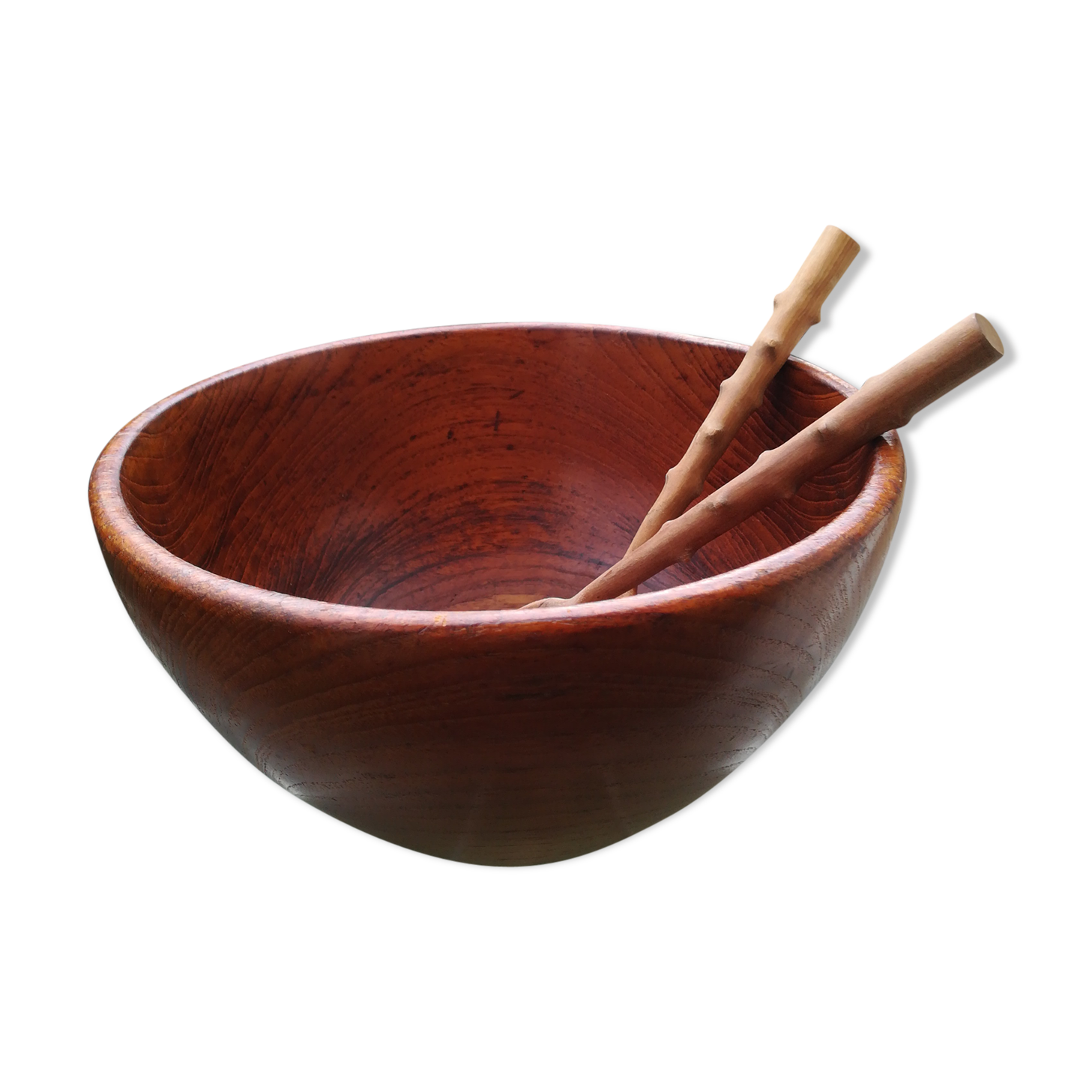 Rosewood salad and cutlery