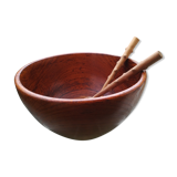 Rosewood salad and cutlery