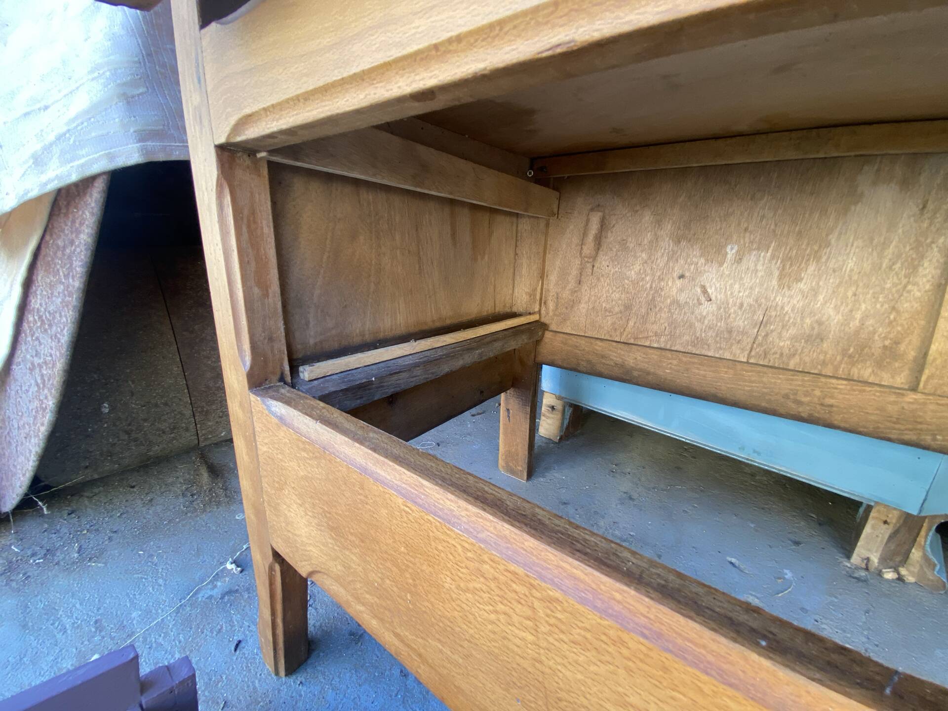 Art Deco wardrobe with oval mirror