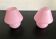 Pair of glass mushroom lamps