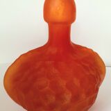 Vase coloquinte Pâte de Verre orange Art Nouveau