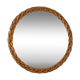 Old round mirror in rattan 34cm